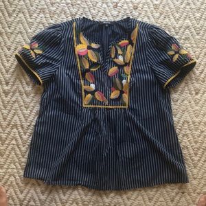 Madewell embroidered top